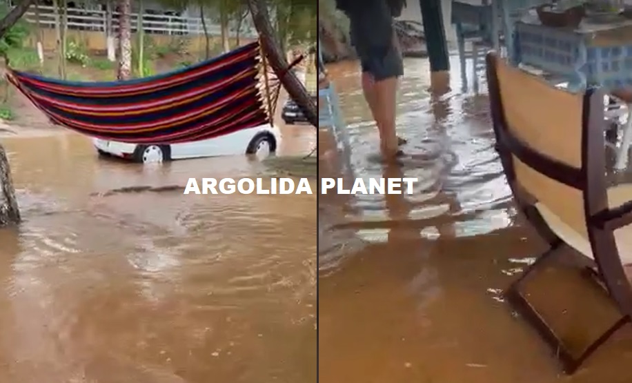 Και όμως γίνεται… Πλημμύρισε παραλία στο Ναύπλιο! | Video