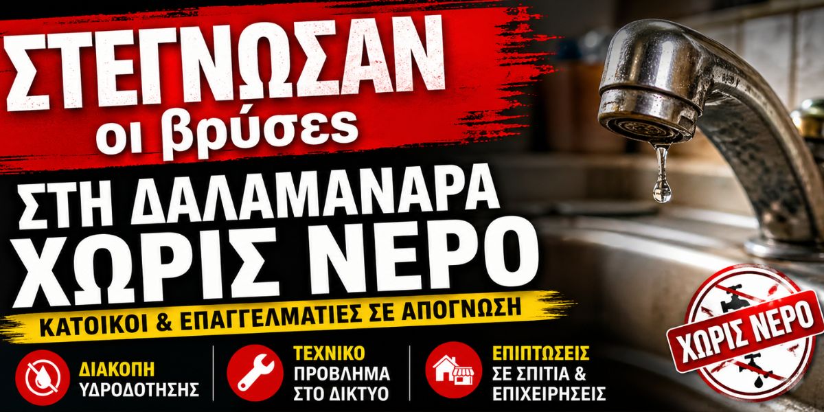 Στέγνωσαν οι βρύσες στη Δαλαμανάρα