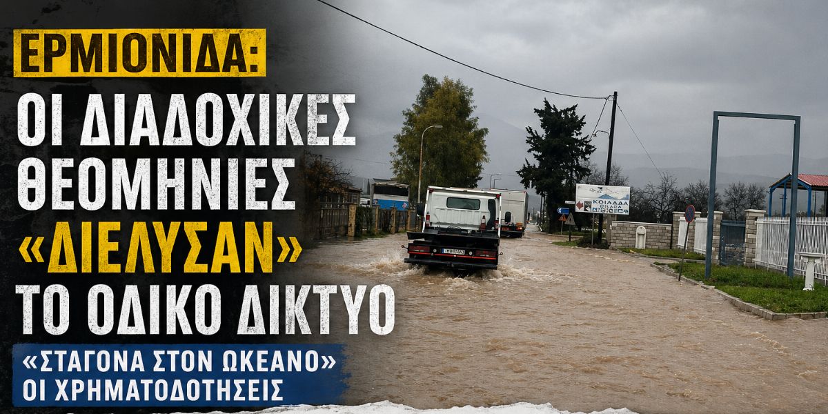 Ερμιονίδα: Οι διαδοχικές θεομηνίες «διέλυσαν» το οδικό δίκτυο – «Σταγόνα στον ωκεανό» οι χρηματοδοτήσεις