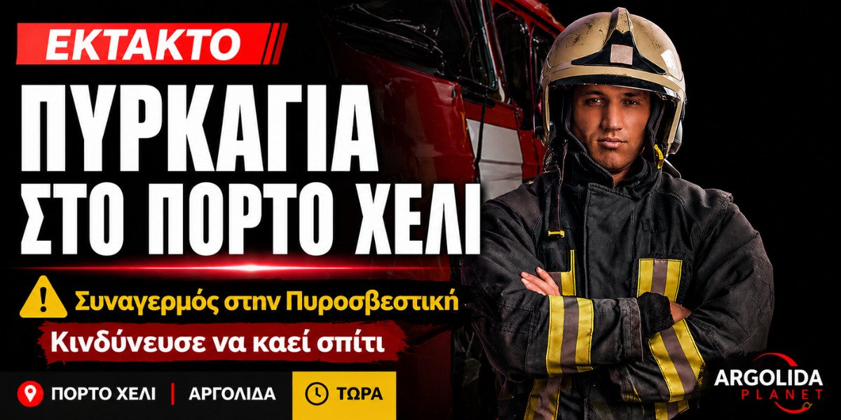 Πυρκαγιά στο Πόρτο Χέλι: Κινδύνευσε να καεί σπίτι!