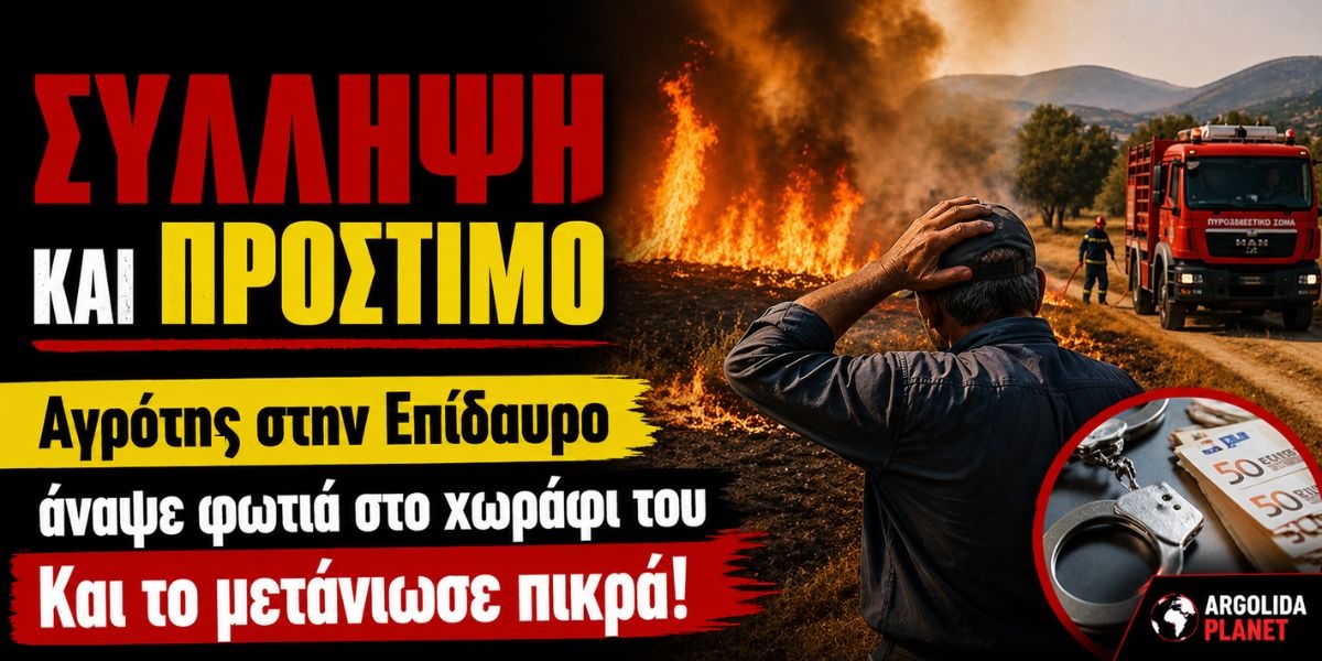 Επίδαυρος: Αγρότης άναψε φωτιά στο χωράφι του και κατέληξε με χειροπέδες!