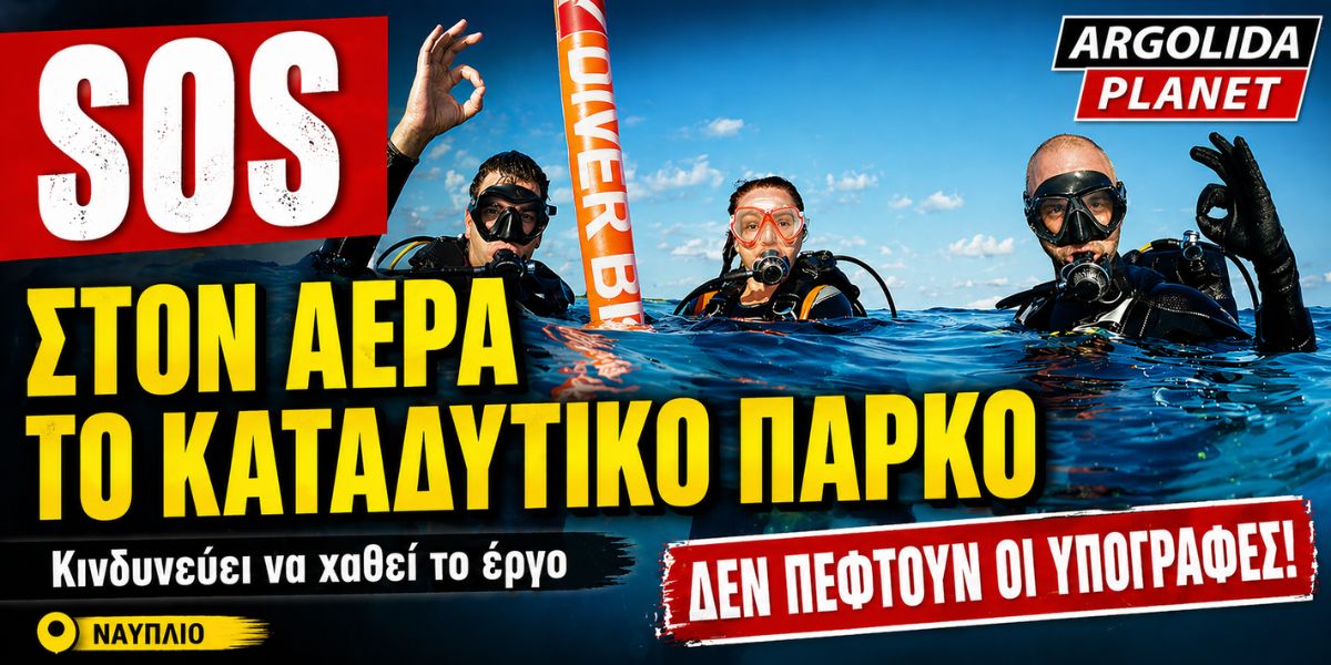 SOS στο Ναύπλιο για το καταδυτικό πάρκο: Όσο αργούν οι υπογραφές κινδυνεύει να χαθεί το έργο!